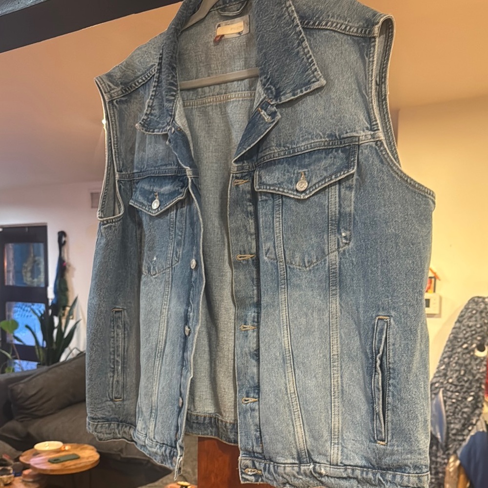 Pilcro Blue Jean Jacket vest